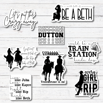 Oily Graphic Creations - Look at Me Like Beth- Yellowstone Stickers/Magnet