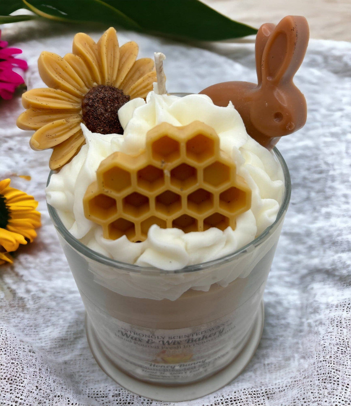 Honey Bunny Candle. 13 oz. Large Soy Dessert Candle