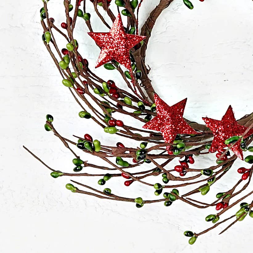 3.5" Holiday Pip berry ring with star