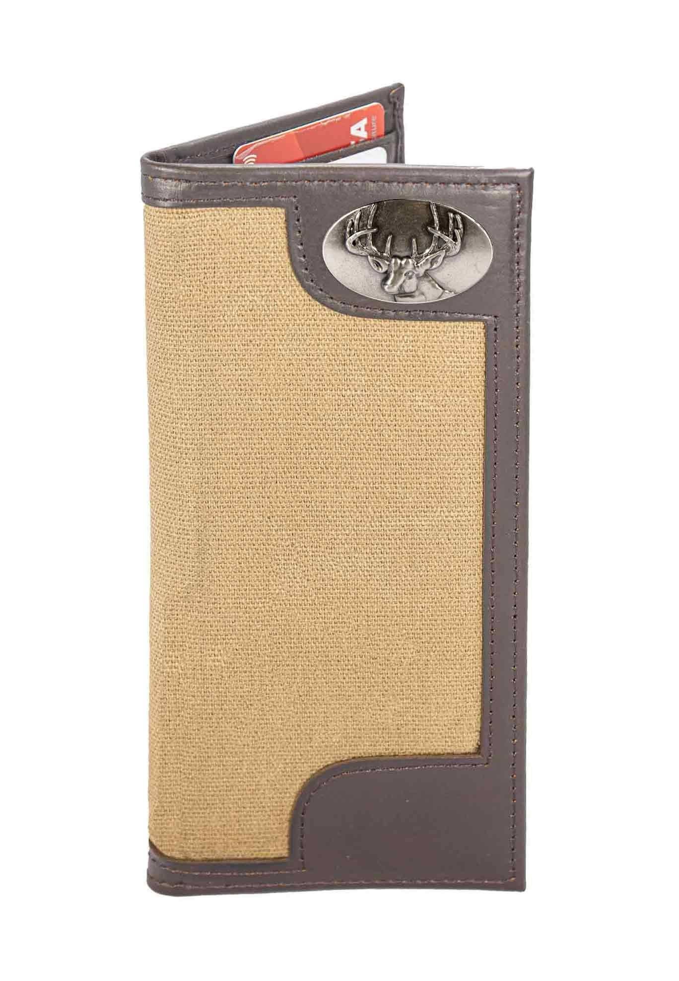 Buck Leather Roper Wallet: Realtree