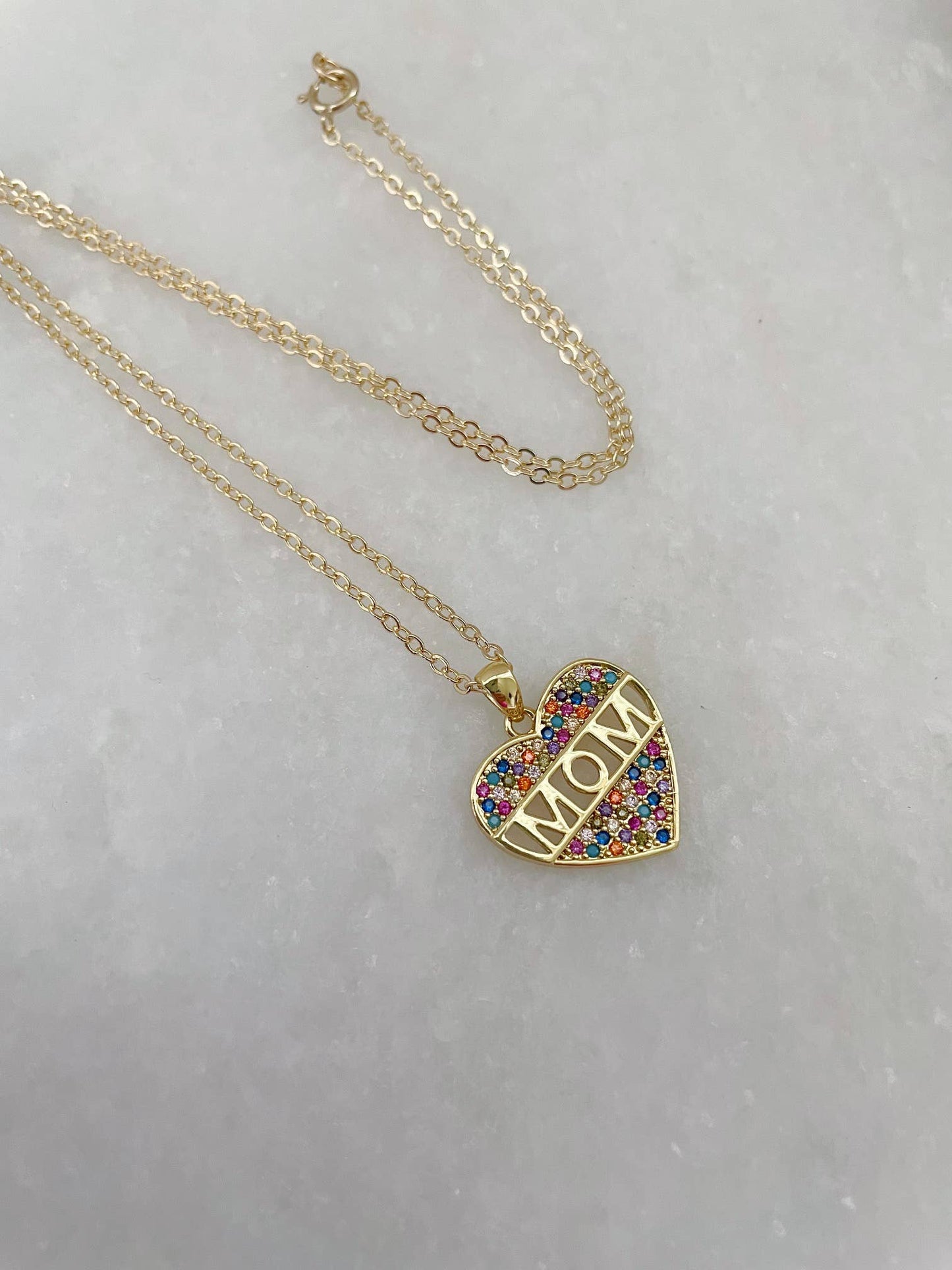 Collar de mamá, collar de corazón, colgante de corazón