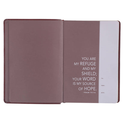 Christian Art Gifts - Devotional Bible NLT for Men Faux Leather, Saddle Tan