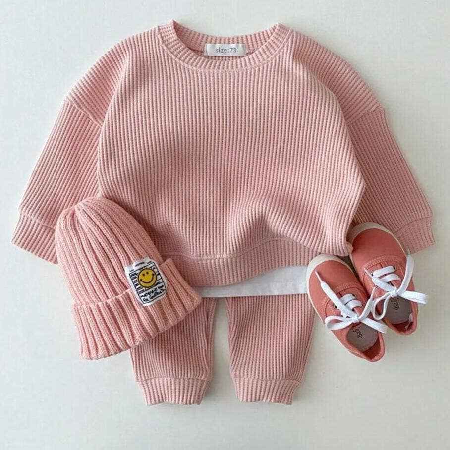 Baby Cotton Tracksuit Pullover Set: 6-12M / Navy