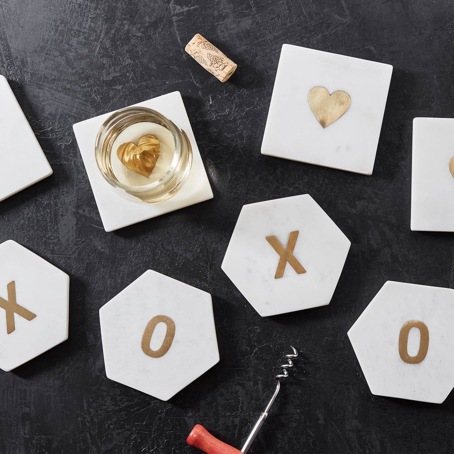 Santa Barbara Design Studio by Creative Brands - Marble Coasters - XOXO