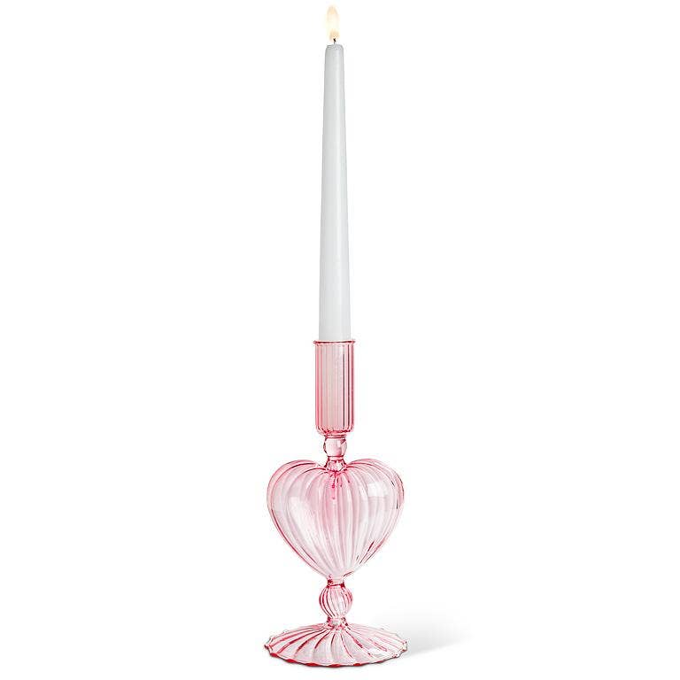 Heart Taper Holder-8"H