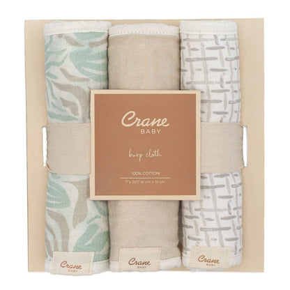 Crane Baby - Cove 3-pc. Baby Burp Cloth Set (Beach Life)