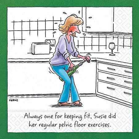 Keeping Fit Cocktail Napkin