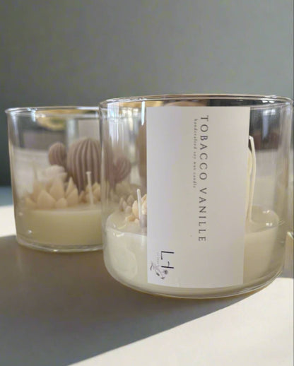 The Succulent Scented 3 Wick Cactus Candle Jar