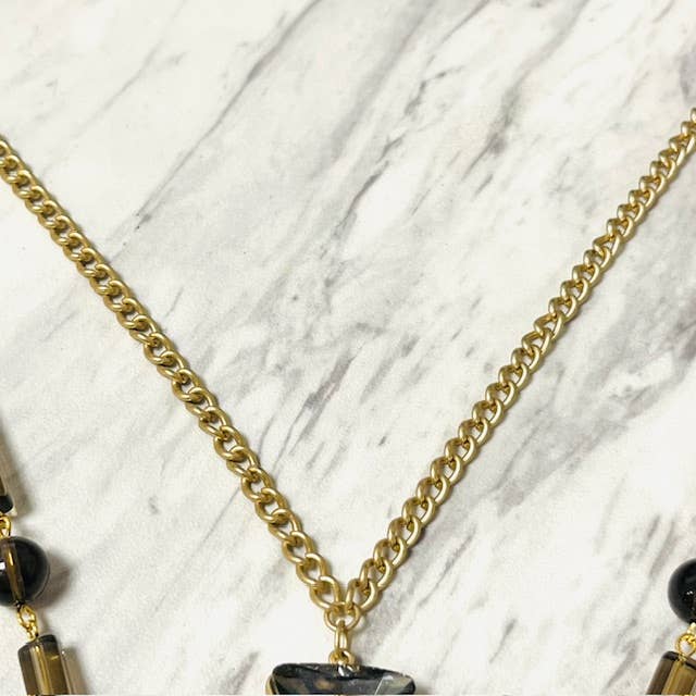 Anita K By Blushing Pink - SQ, Crystal, & Resin Statement Necklace