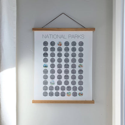 Magnetic Teak Wood Hanging Frame-17"