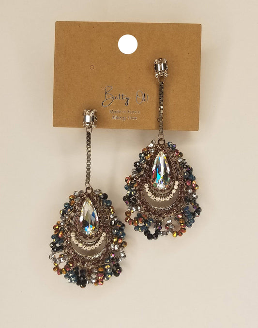 Gem Peacock Hand Made Dangle Earring