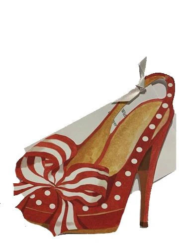 Red Shoe with bow Greeting Card