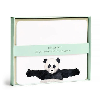 Panda Hug Flat Note Stationery (Boxed Set of 8)