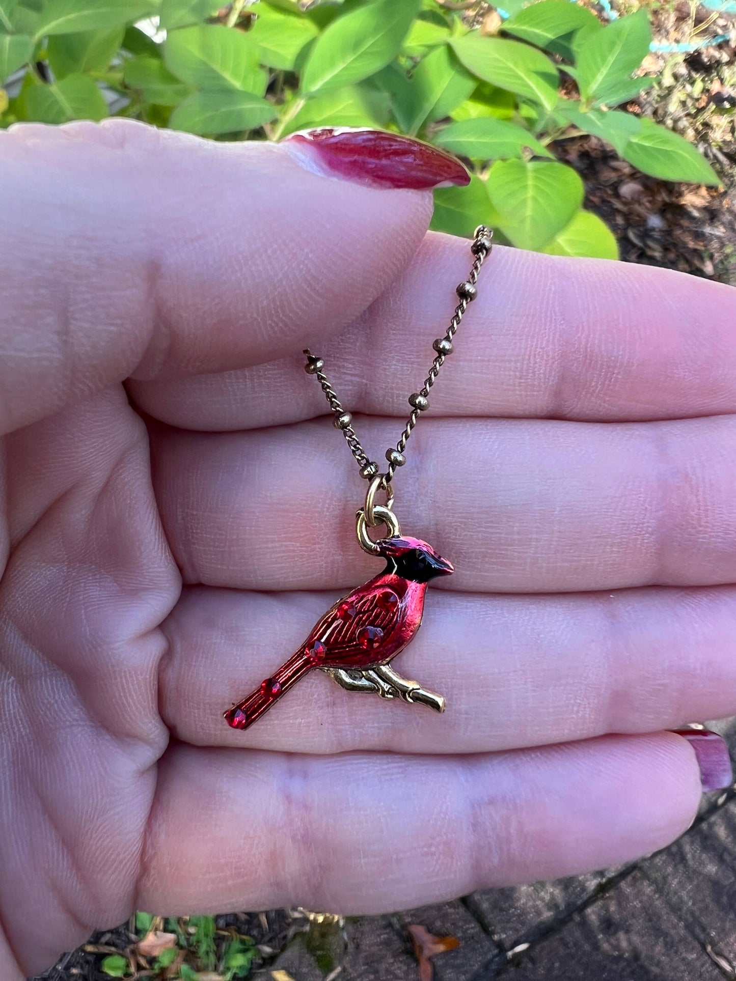 Halia  Crystal Cardinal Necklace