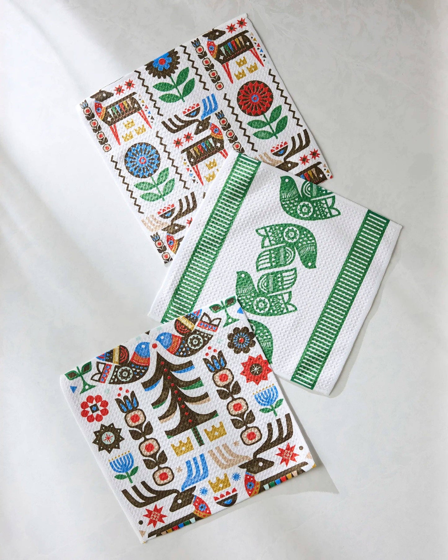 Geometry - Festive Folk Dishcloth Set