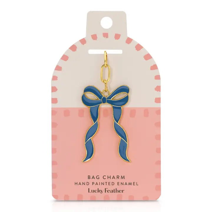 Enamel Bag Charm - Bow