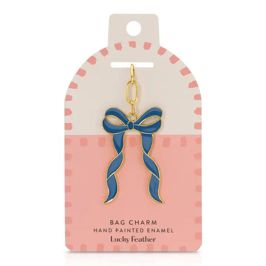 Enamel Bag Charm - Bow