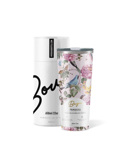 Primavera | Bird Floral Gloss Insulated Drink Tumbler Primavera