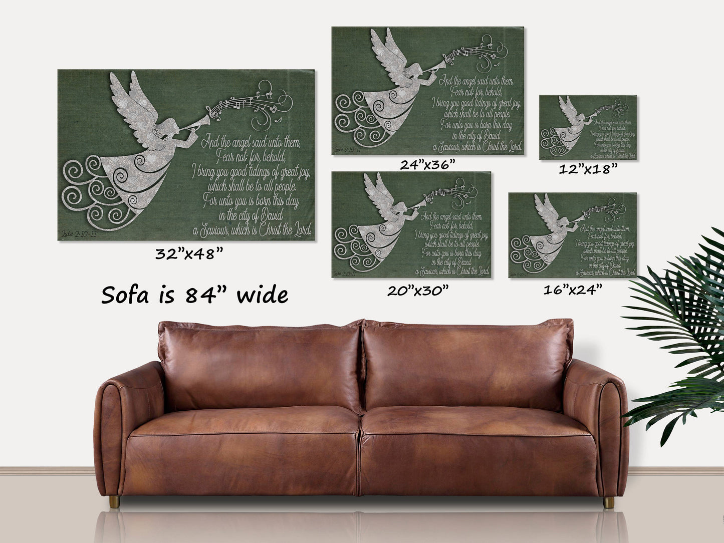 The Story of Christmas Luke 2 Scripture Christian Canvas