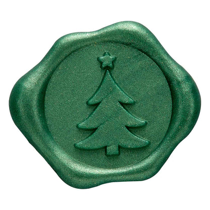 Christmas Tree Adhesive Wax Seal Stickers 1 1/4" - 25 Pk