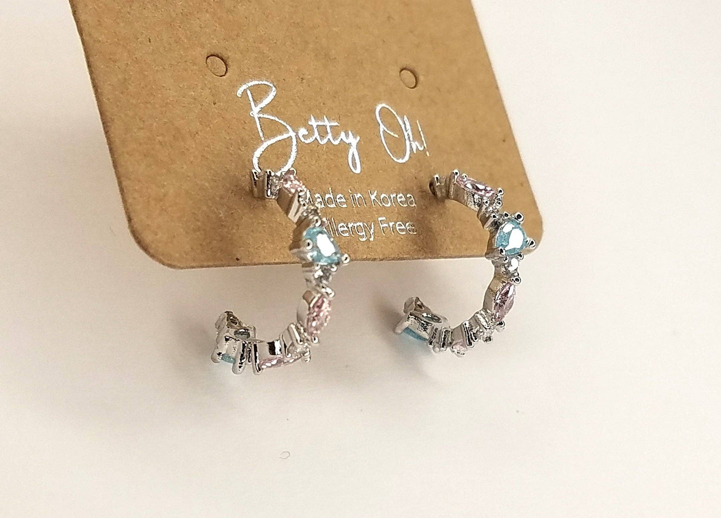 Cubic Zircornia Hoop Earring