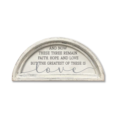 FRAMED CANVAS FAITH HOPE LOVE..GREATEST OF ALL IS LOVE