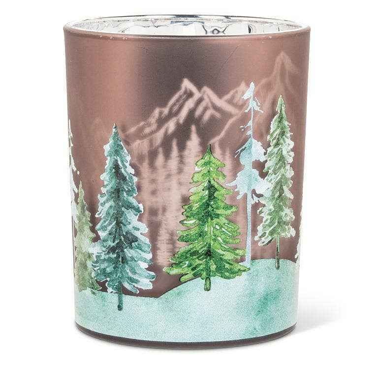 Medium Frost Trees Candle Holder