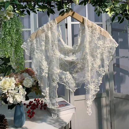 Embroidered Lace Shawl Scarf -Assorted Sold Separately