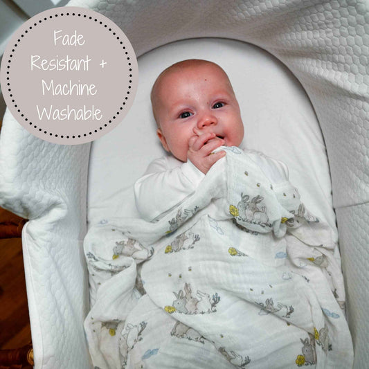 LollyBanks - SomeBunny Loves You Baby Easter Swaddle Blanket