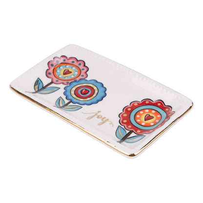 Garden Flowers Trinket Tray