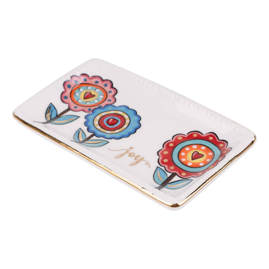 Garden Flowers Trinket Tray