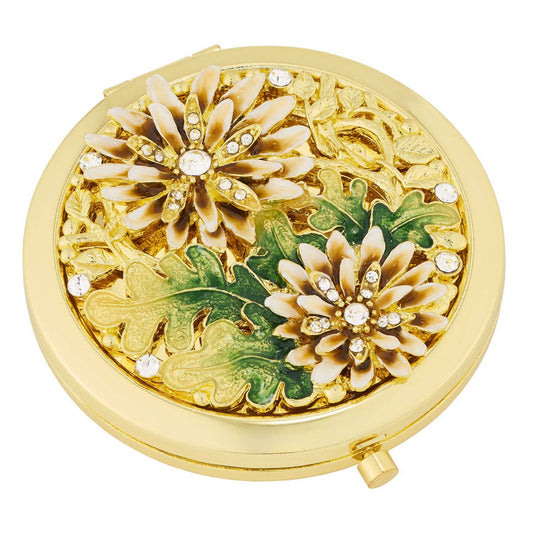 Floret Compact | Floral Compact | Gold Compact |