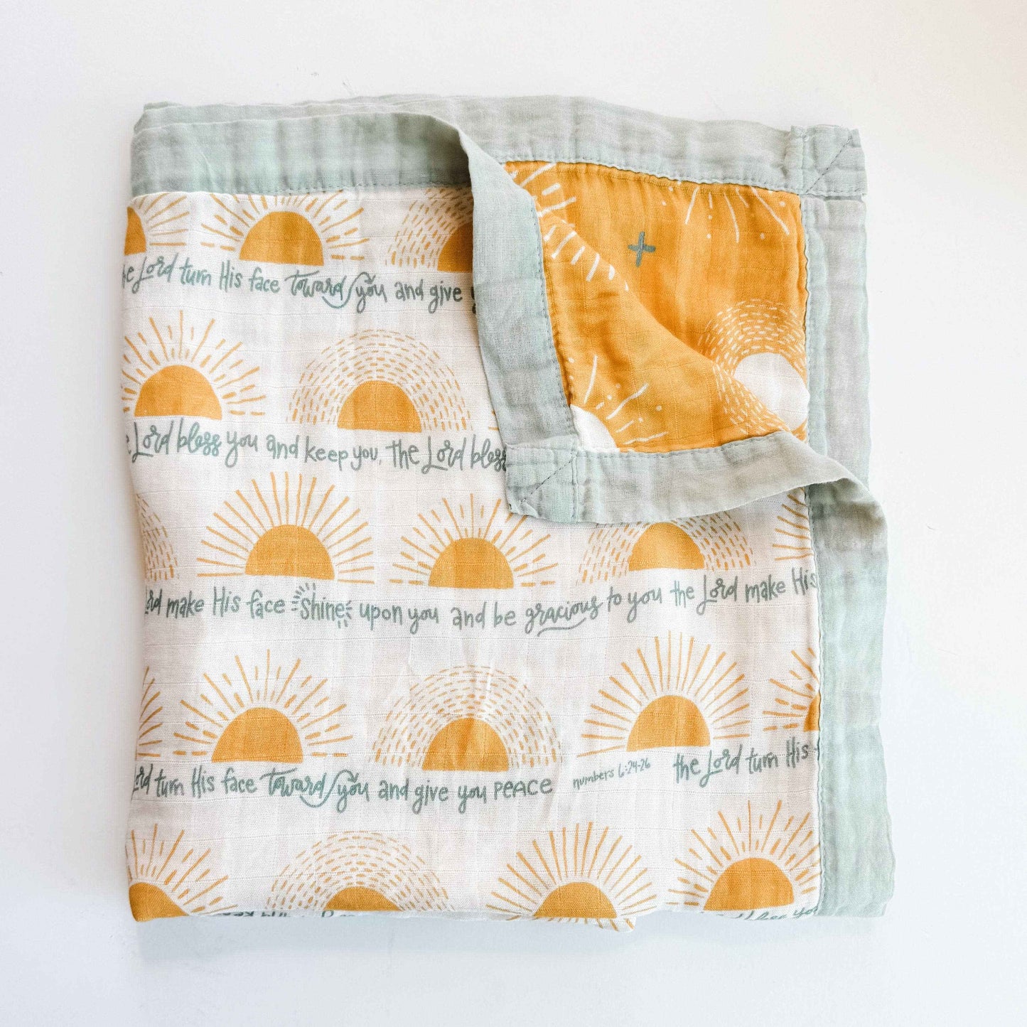 The Little Rose Shop - The Blessing Luxury Double Sided Muslin  Blanket