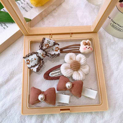 5-Piece Cute Hair Accessories Gift Set for Girls: 1-Boxed Girl Hair Clip Set (5pcs)