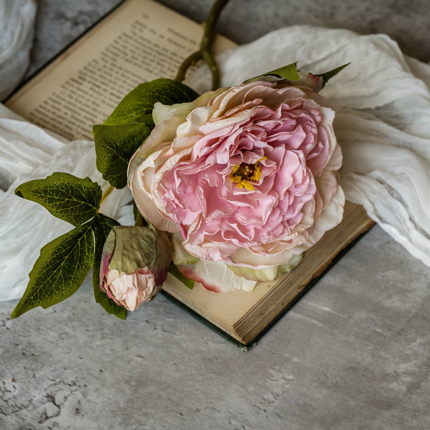 20.5" PINK PEONY SPRAY