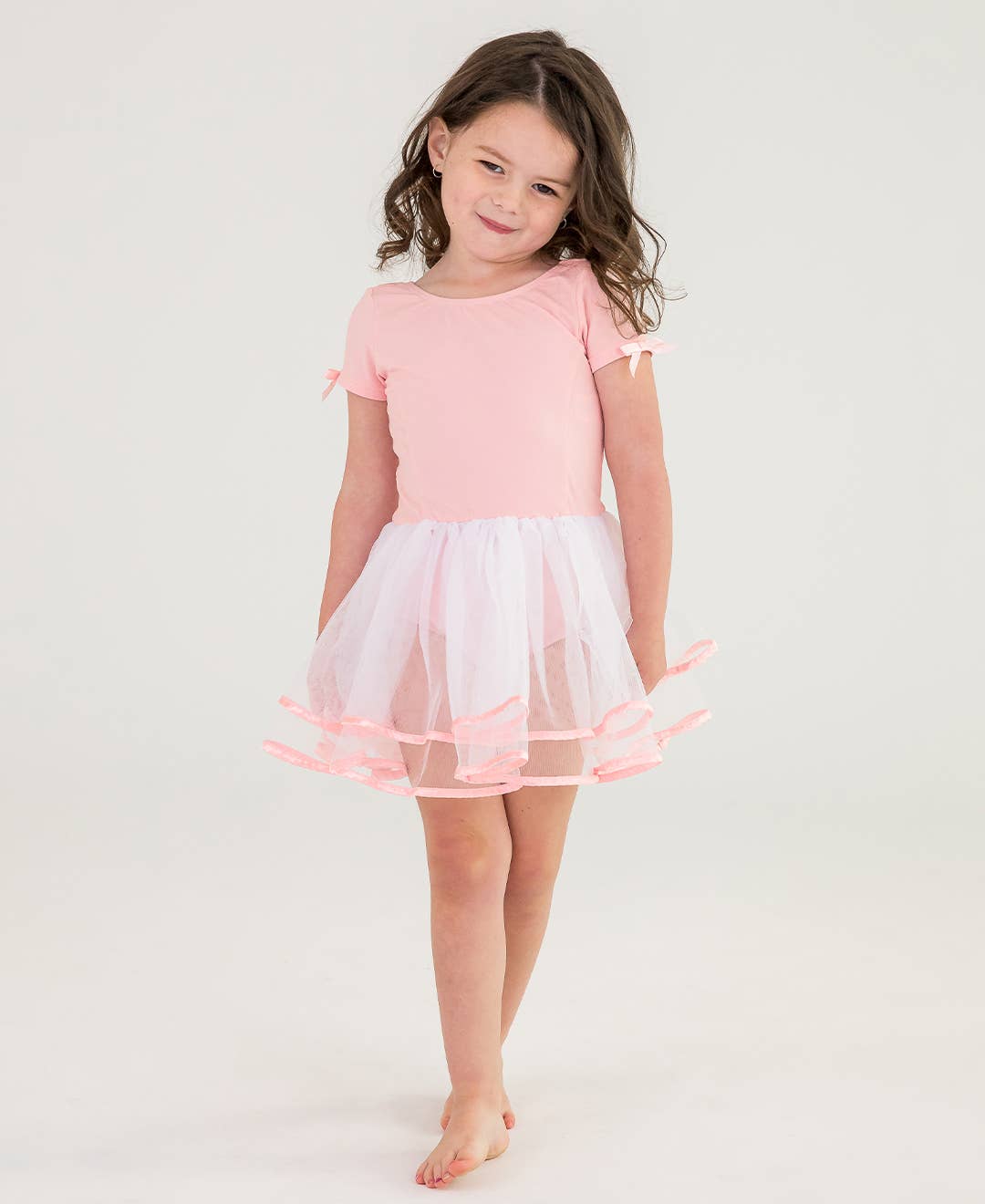 RuffleButts + RuggedButts - Girls Pink Ballet Tutu Dance Leotard