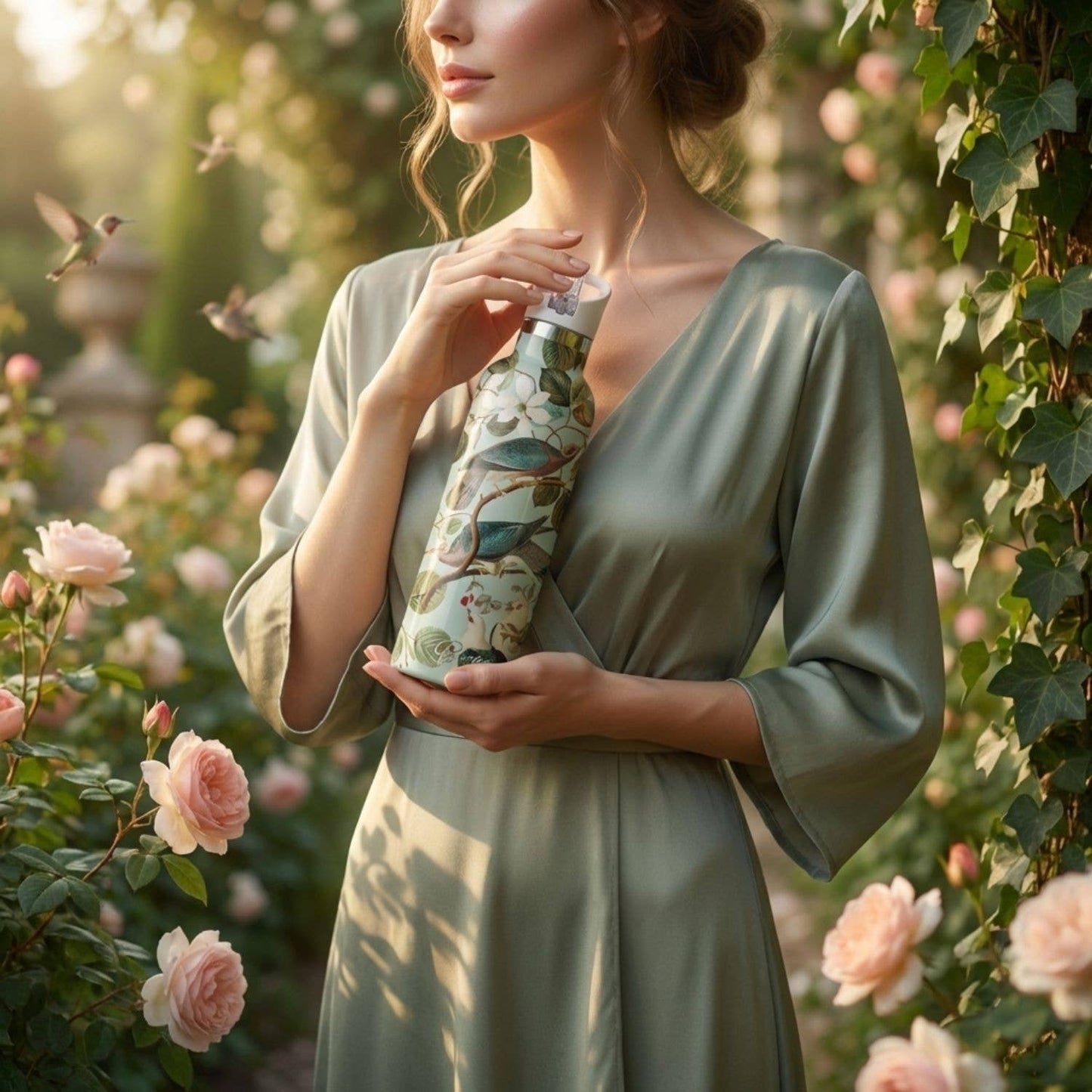 Enchanting | Bird & Garden Insulated Water Bottle Flask 25oz