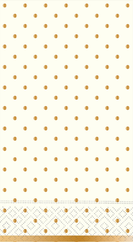 Gold Swiss Dots Guest Towel Napkin-Cream