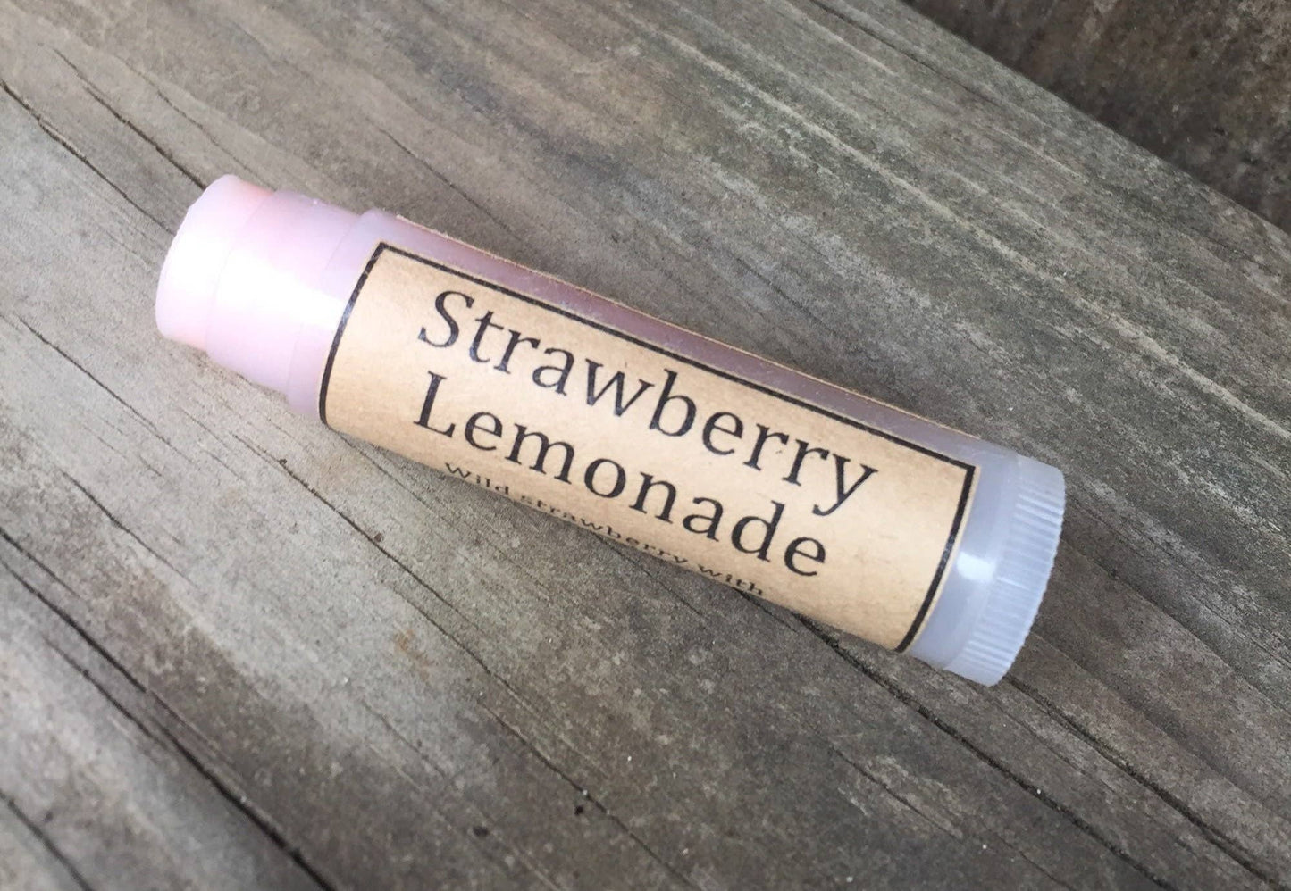 Bálsamo labial natural de limonada de fresa