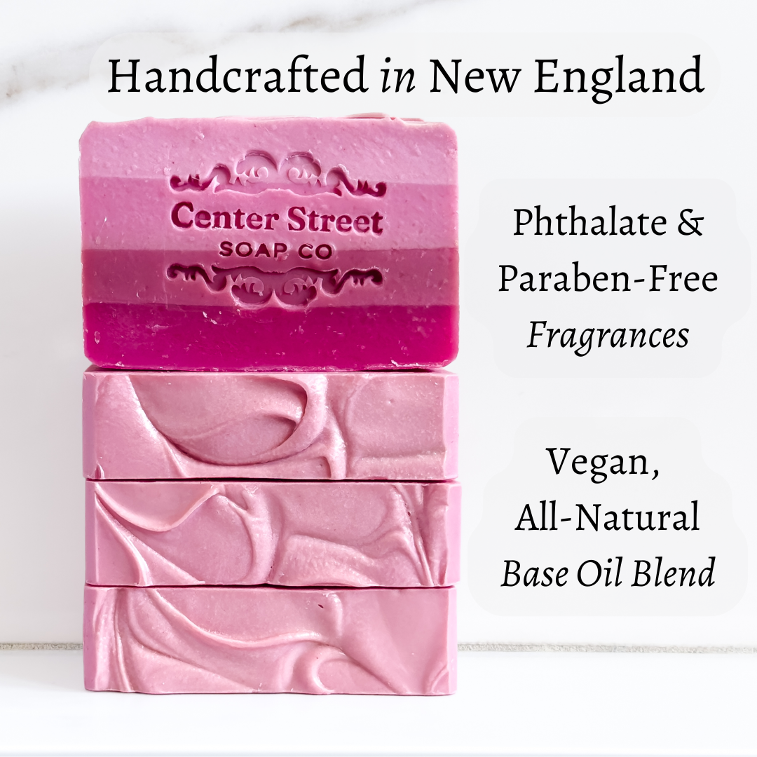 Center Street Soap Co - Pink Magnolia Valentine's Handmade Soap Bar - 4oz