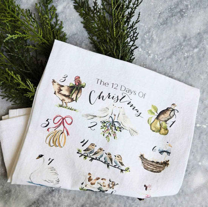 Tea Towel - 12 Days of Christmas