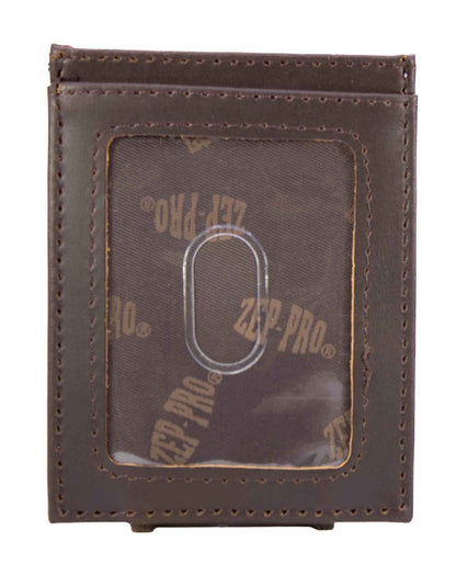 Mallard Men's Magnetic Front Pocket Old School Camo Leather Wallet.: Brown/Tan Camo