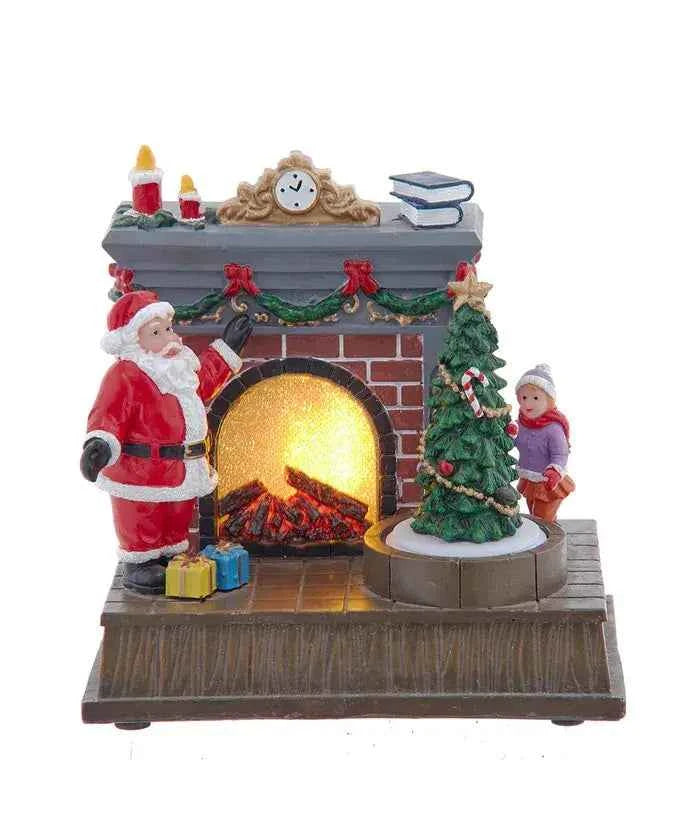 BO Fireplc W/Santa+Turning Tree