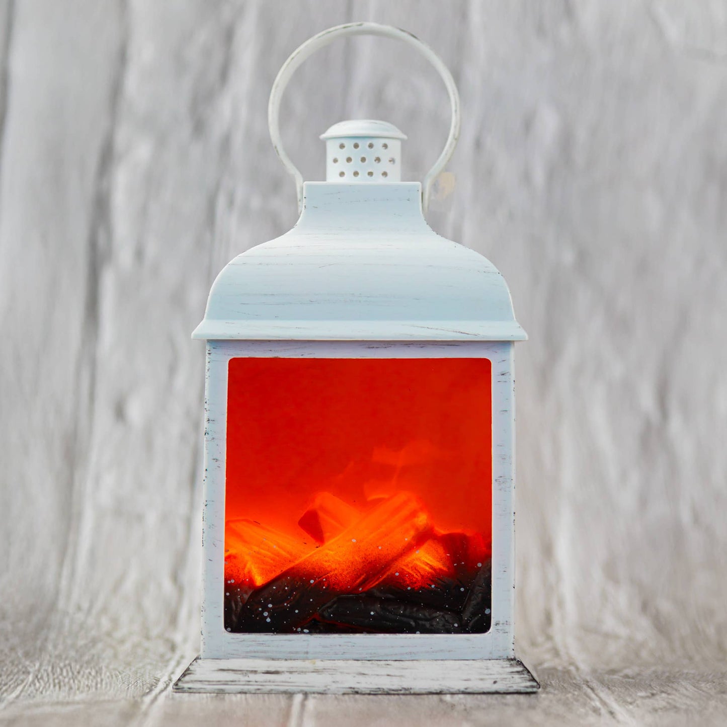 White Traditional Fireplace Lantern