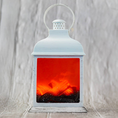 White Traditional Fireplace Lantern