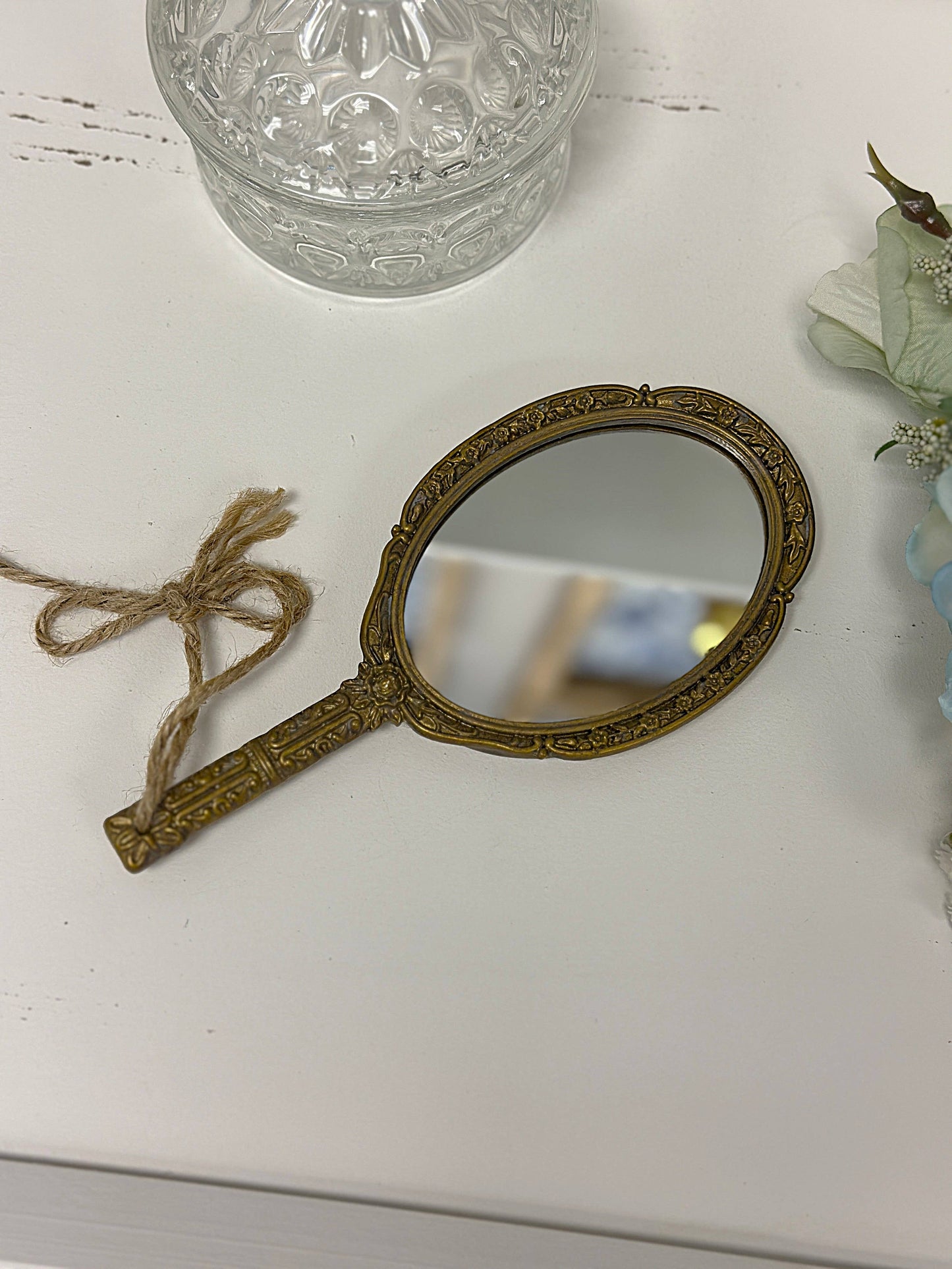 French Vintage Hand-Held Mirror