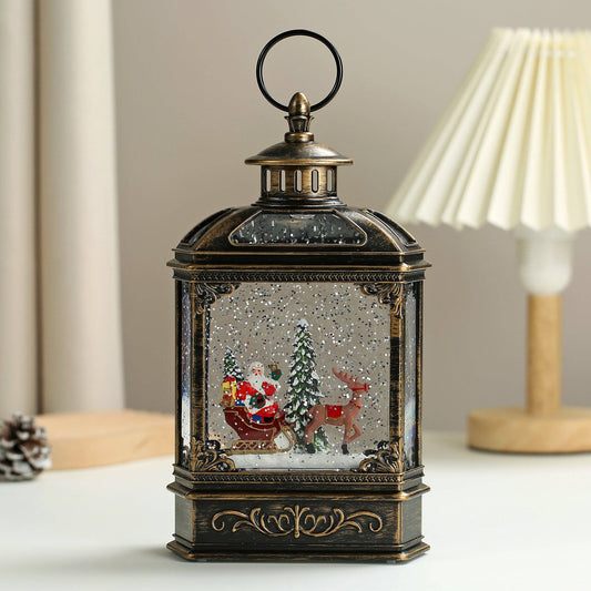 Christmas Vintage Snow Globe Lantern