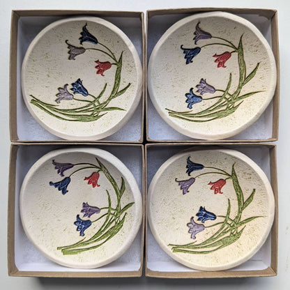 Pottery Dish Bowl - Lilies