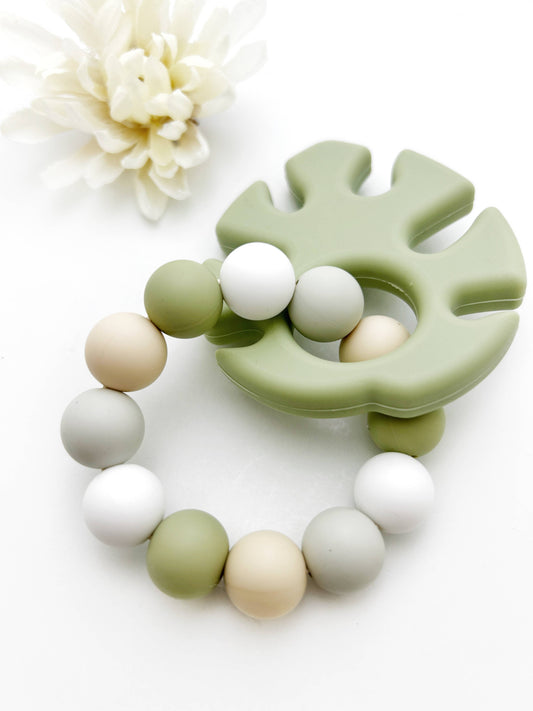 Chewable Teether Monstera Leaf Silicone  Baby Teether 