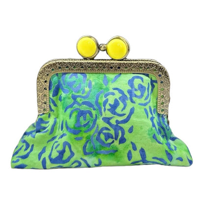 Kiki & Syds Mini Clutch Coin Purse - Blue Rose